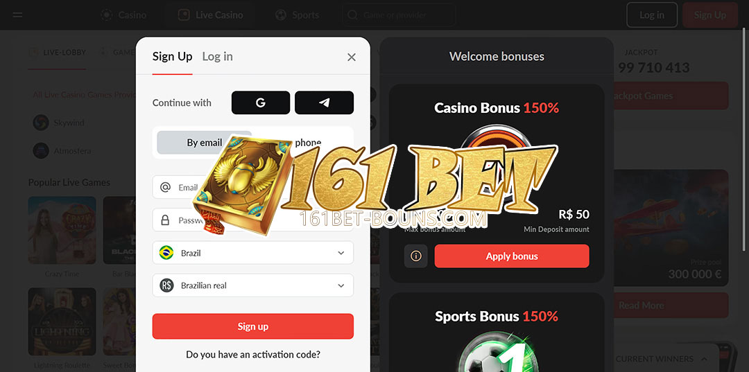 161 bet registrar
